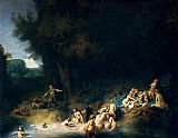 Diana Bathing with the Stories of Actaeon and Callisto by Rembrandt